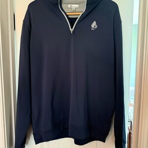 Peter Millar Men's Navy Performance Quarter Zip Pullover